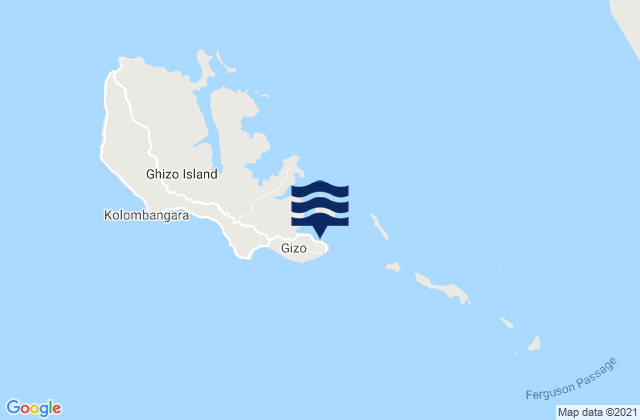 Mappa delle Getijden in Gizo, Solomon Islands