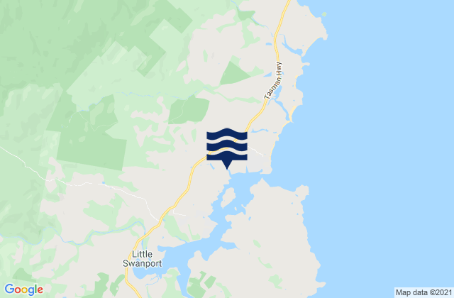 Mappa delle Getijden in Glamorgan/Spring Bay, Australia
