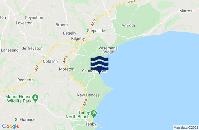 Mappa delle Getijden in Glen Beach, United Kingdom