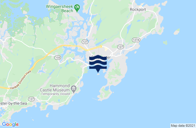 Mappa delle Getijden in Gloucester Harbor (Ten Pound Island), United States