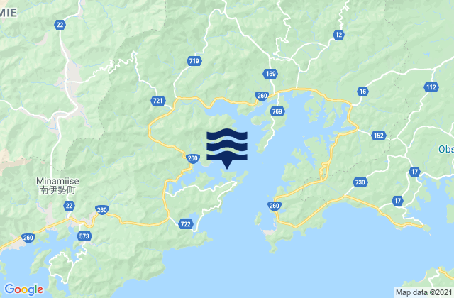Mappa delle Getijden in Gokasho Ko, Japan