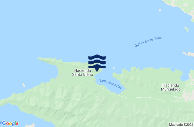 Mappa delle Getijden in Golfo Elena, Costa Rica