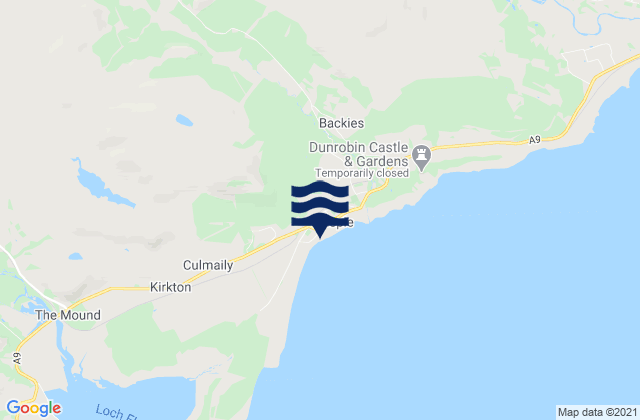 Mappa delle Getijden in Golspie Beach, United Kingdom