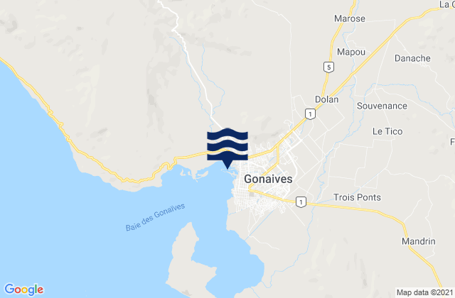 Mappa delle Getijden in Gonayiv, Haiti