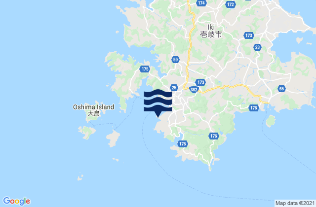 Mappa delle Getijden in Gonoura, Japan