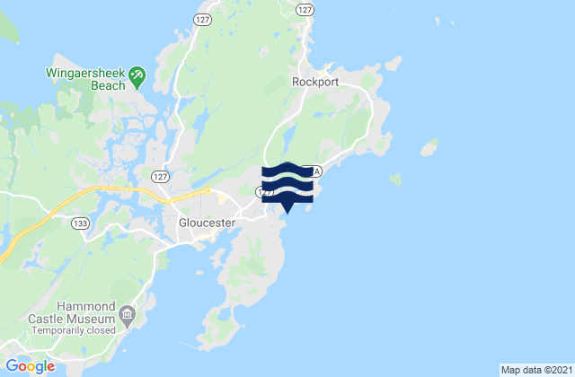 Mappa delle Getijden in Good Harbor Beach, United States