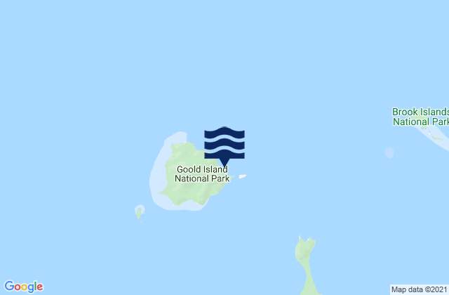 Mappa delle Getijden in Goold Island, Australia