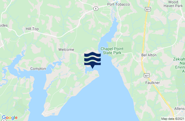 Mappa delle Getijden in Goose Bay, United States