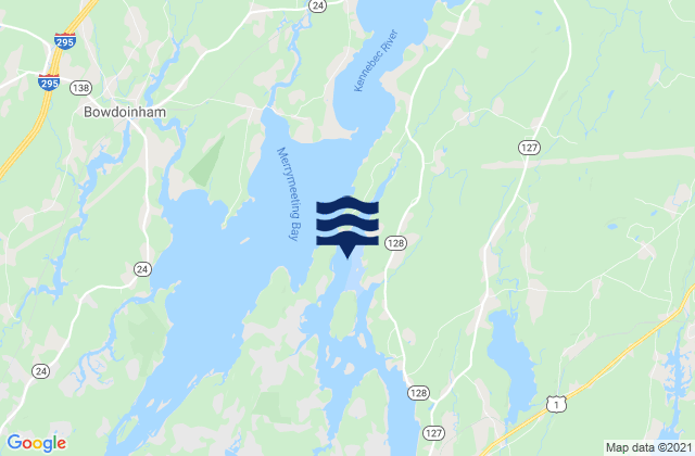 Mappa delle Getijden in Goose Cove south of Chops Passage Kennebec River, United States
