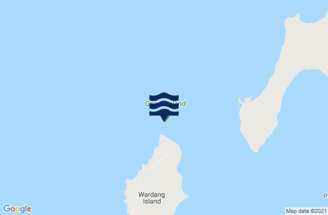 Mappa delle Getijden in Goose Island, Australia