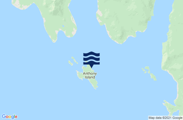 Mappa delle Getijden in Gordon Islands, Canada