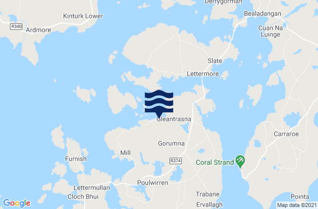 Mappa delle Getijden in Gorumna Island, Ireland