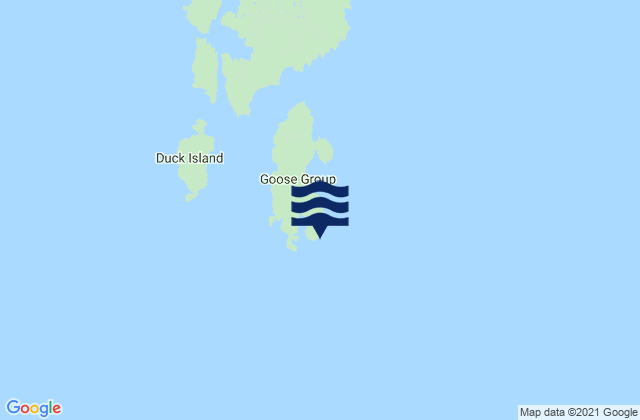 Mappa delle Getijden in Gosling Island, Canada