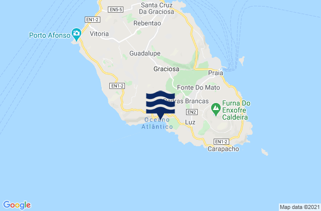 Mappa delle Getijden in Graciosa - Porto da Praia, Portugal