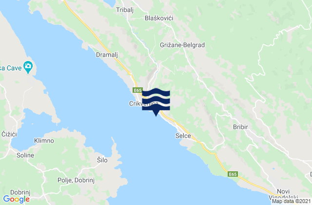 Mappa delle Getijden in Grad Crikvenica, Croatia