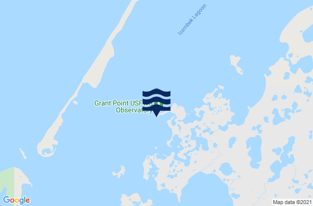 Mappa delle Getijden in Grant Point (Izembek Lagoon), United States