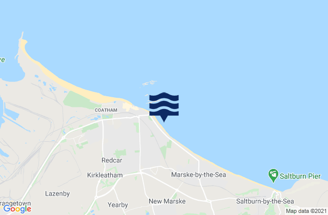 Mappa delle Getijden in Granville Beach, United Kingdom
