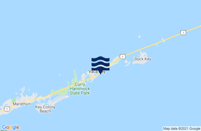 Mappa delle Getijden in Grassy Key South Side Hawk Channel, United States