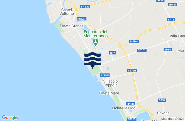 Mappa delle Getijden in Grazzanise, Italy