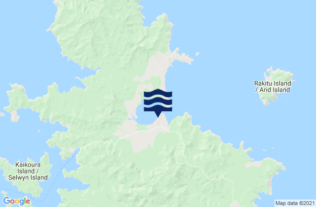 Mappa delle Getijden in Great Barrier Island, New Zealand