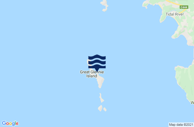 Mappa delle Getijden in Great Glennie Island, Australia