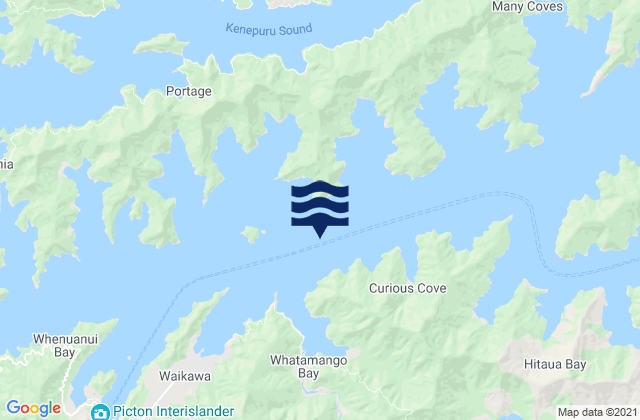 Mappa delle Getijden in Green Bay, New Zealand