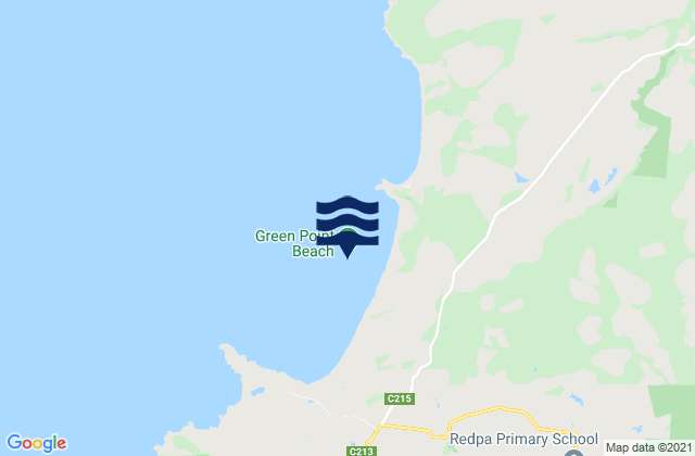 Mappa delle Getijden in Green Point Beach, Australia