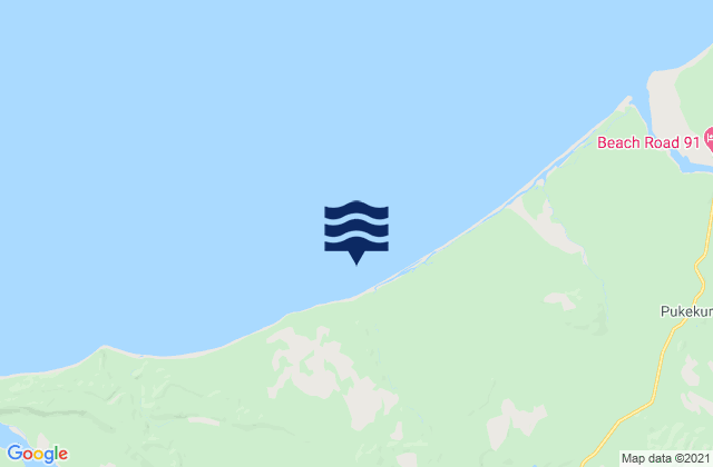 Mappa delle Getijden in Greens Beach, New Zealand