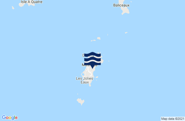 Mappa delle Getijden in Grenadines, Saint Vincent and the Grenadines