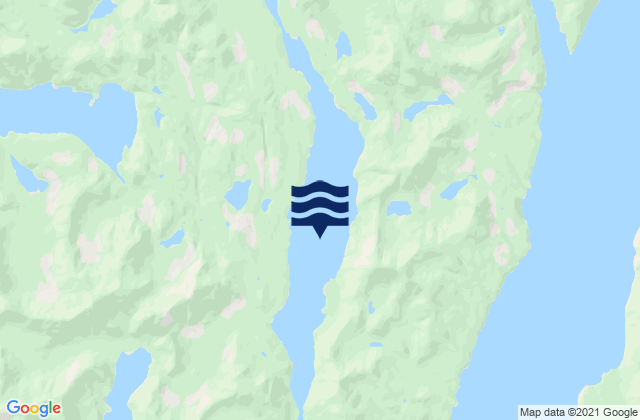 Mappa delle Getijden in Griffin Passage, Canada