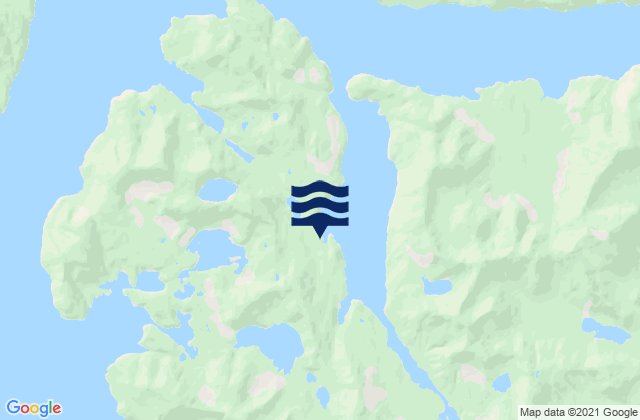 Mappa delle Getijden in Griffin Passage, Canada