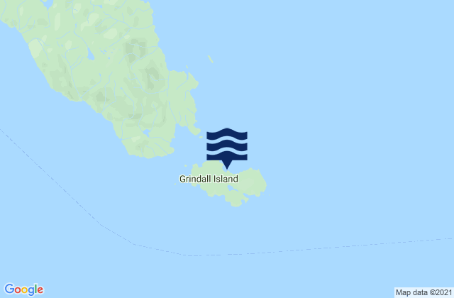 Mappa delle Getijden in Grindall Island, United States