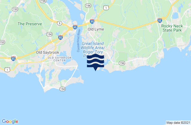 Mappa delle Getijden in Griswold Point, United States