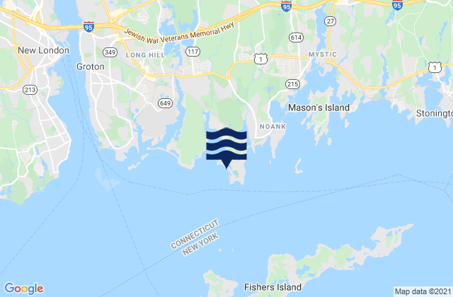 Mappa delle Getijden in Groton Long Point Main Beach, United States