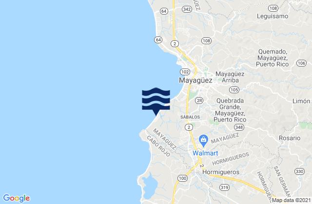 Mappa delle Getijden in Guanajibo Barrio, Puerto Rico