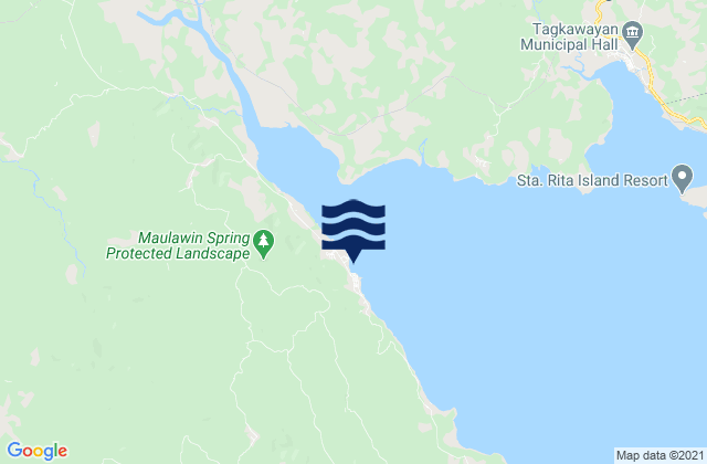 Mappa delle Getijden in Guinayangan Ragay Gulf, Philippines