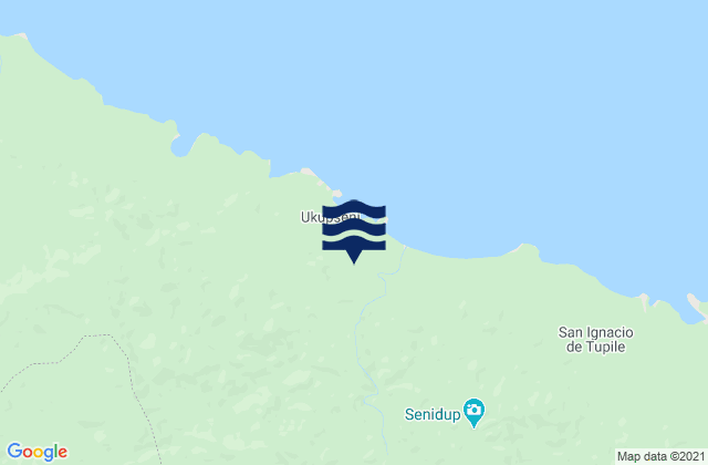 Mappa delle Getijden in Guna Yala, Panama