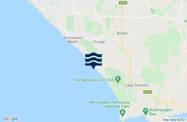 Mappa delle Getijden in Gunnamatta, Australia
