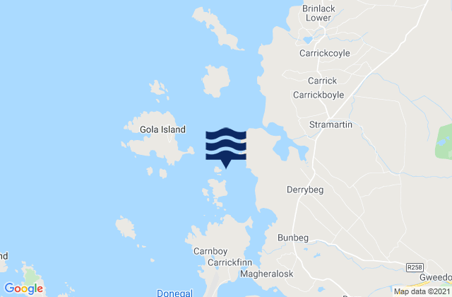 Mappa delle Getijden in Gweedore Bay, Ireland