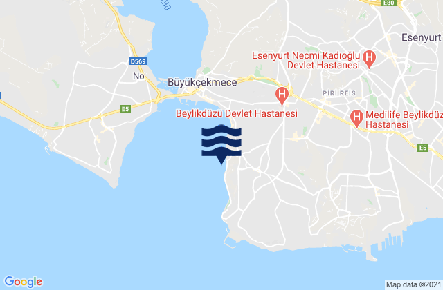 Mappa delle Getijden in Gürpınar, Turkey