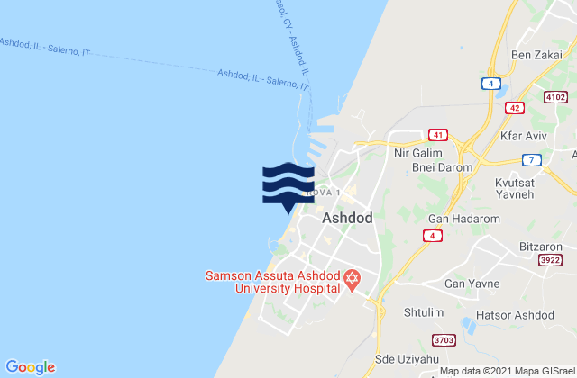 Mappa delle Getijden in Ha Golshim, Israel