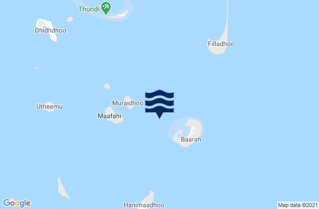 Mappa delle Getijden in Haa Dhaalu Atholhu, Maldives