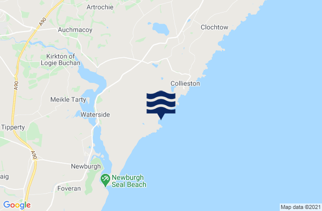 Mappa delle Getijden in Hackley Bay Beach, United Kingdom