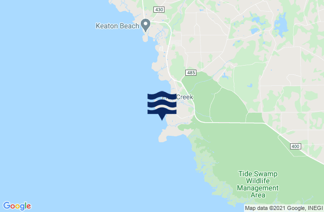 Mappa delle Getijden in Hagens Cove, United States