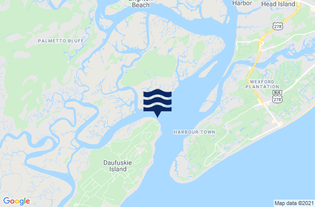 Mappa delle Getijden in Haig Point (Daufuskie Island Cooper River), United States