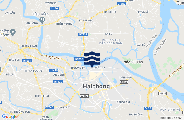 Mappa delle Getijden in Haiphong, Vietnam
