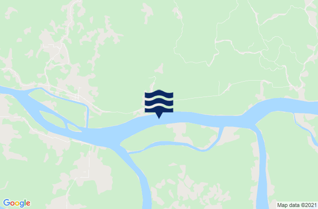 Mappa delle Getijden in Haji Bank Beraoe River, Indonesia