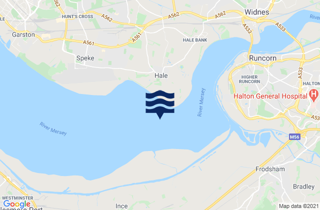 Mappa delle Getijden in Hale Head, United Kingdom