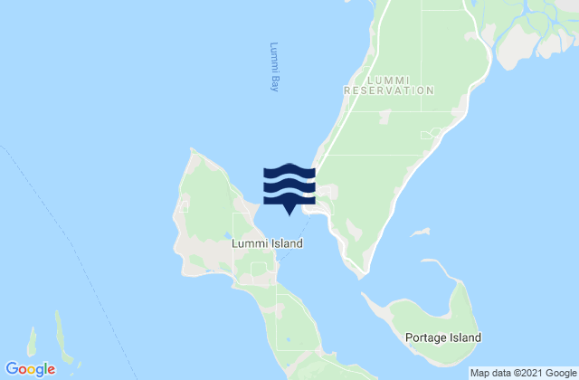 Mappa delle Getijden in Hale Passage 0.5 mile SE of Lummi Point, United States