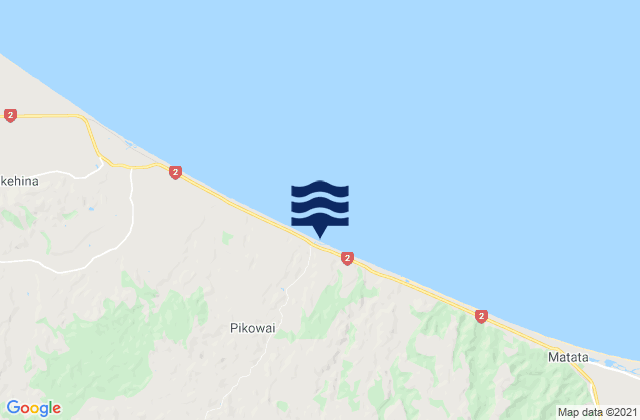 Mappa delle Getijden in Half Moon Bay, New Zealand